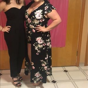 Caution to the wind high low floral summer dress